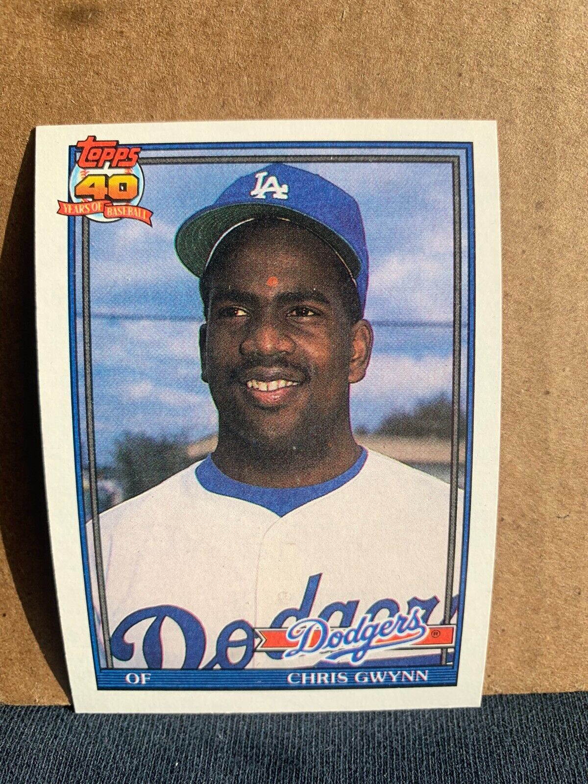 1991 Topps Baseball Card Los Angeles Dodgers Chris Gwynn