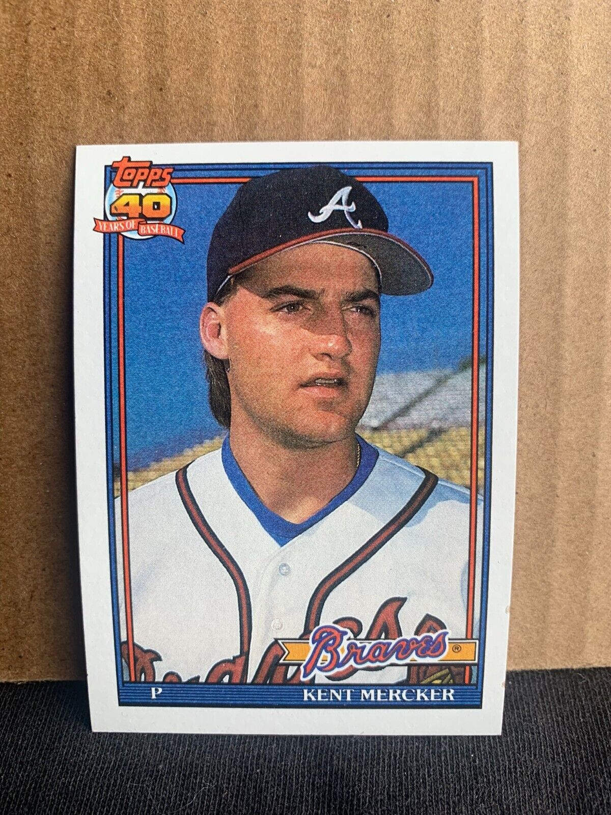 1991 Topps Baseball Card Atlanta Braves Kent Mercker