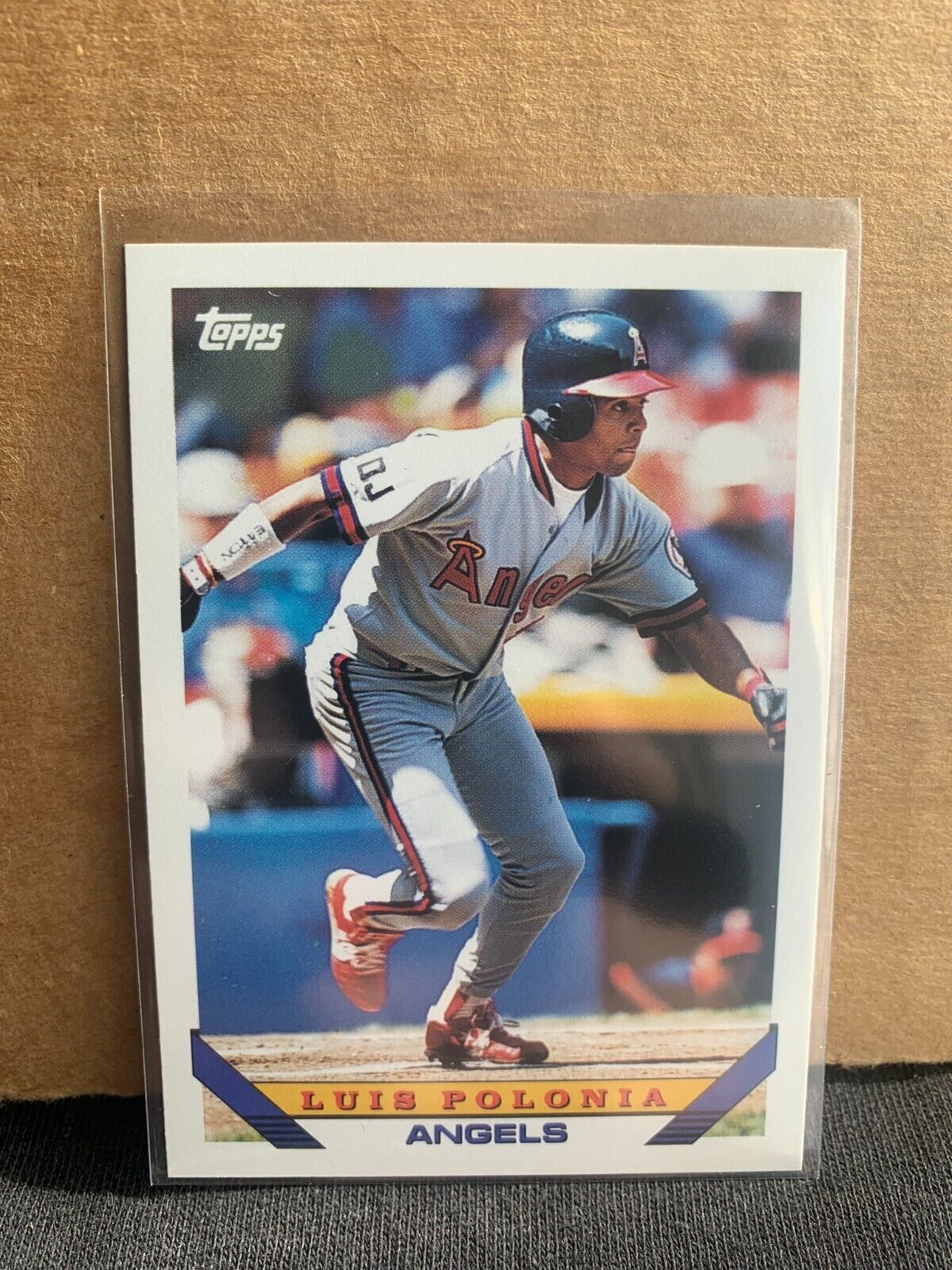 1993 Topps Baseball Card California Angels Luis Polonia 