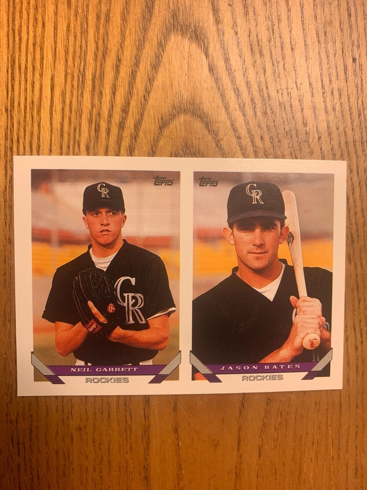 1993 Topps Baseball Card Colorado Rockies Jason Bates Neil Garrett