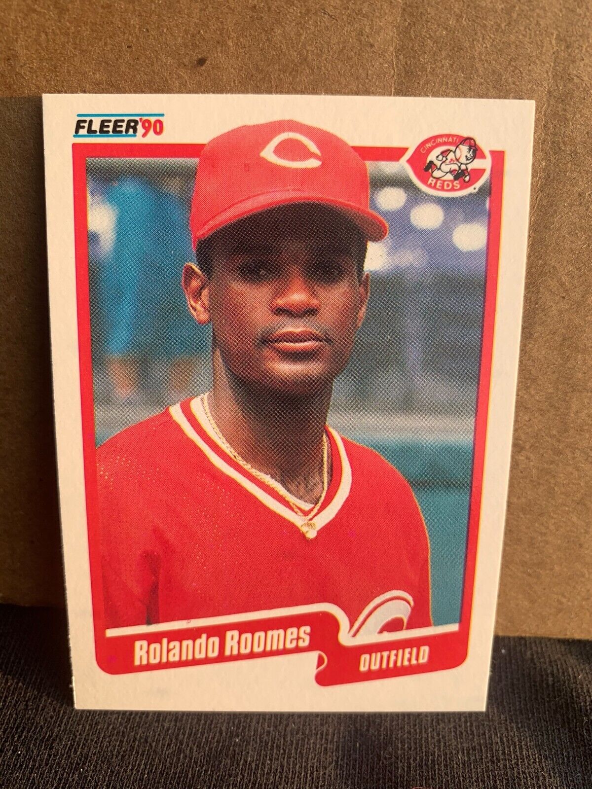 1990 Fleer Baseball Card Cincinnati Reds Rolando Roomes