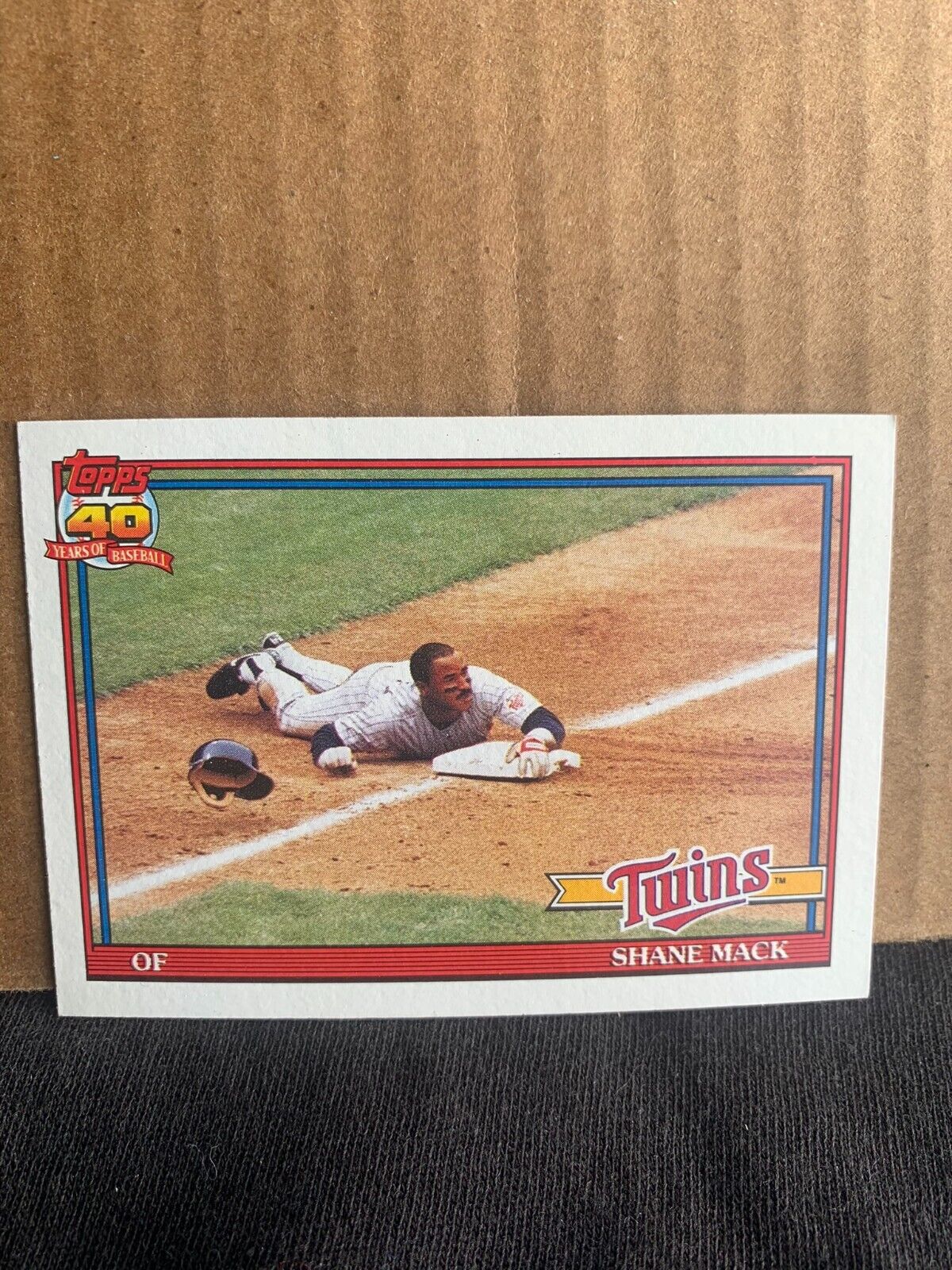 1991 Topps Baseball Card Minnesota Twins Shane Mack