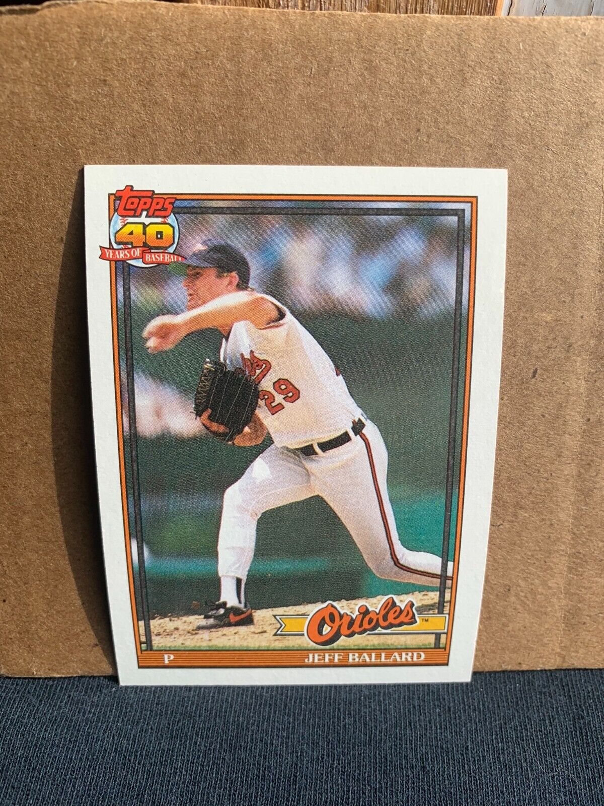 1991 Topps Baseball Card Baltimore Orioles Jeff Ballard