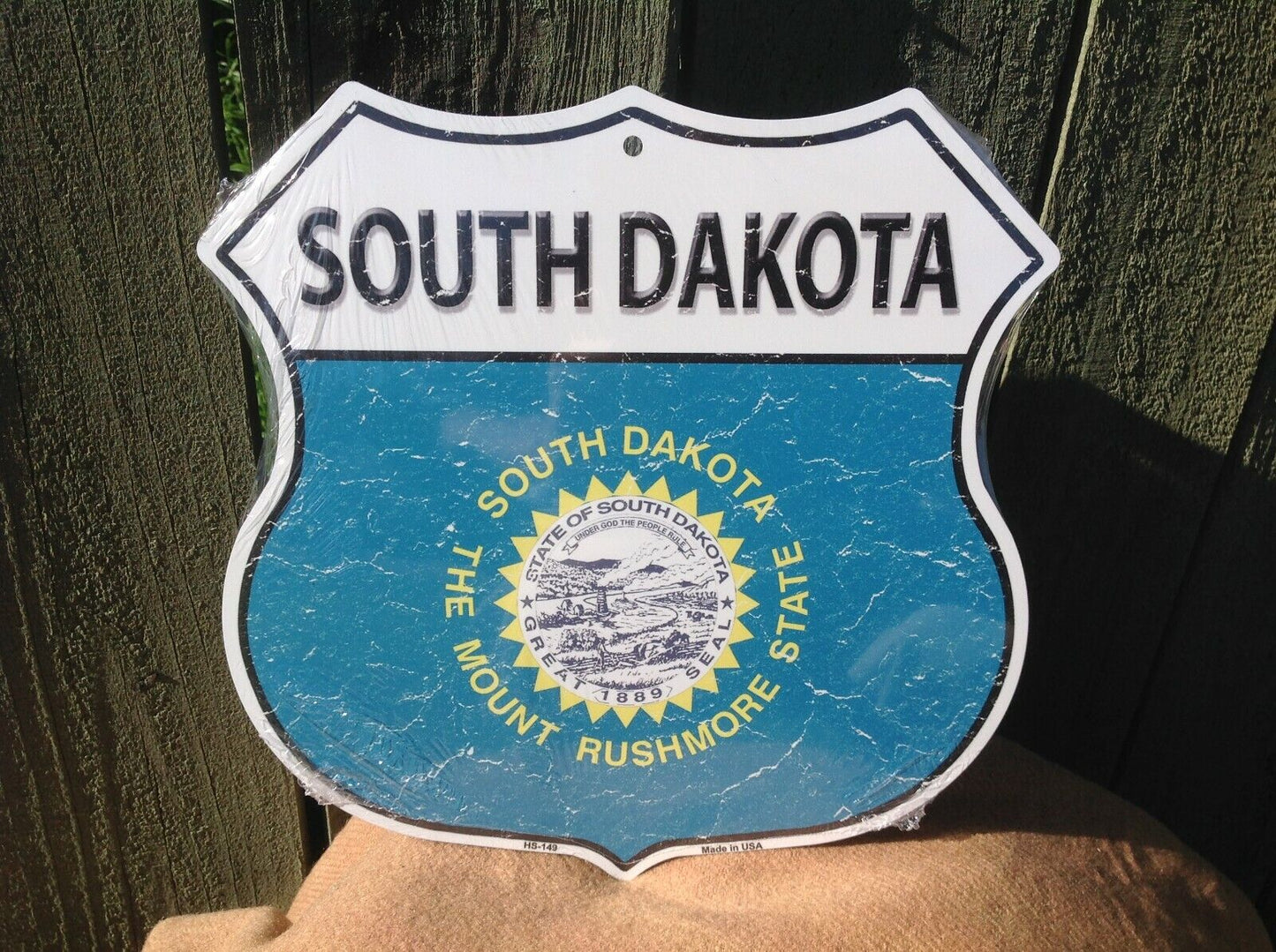 South Dakota State Flag US Highway Sign Novelty Metal 12" x 12" Road