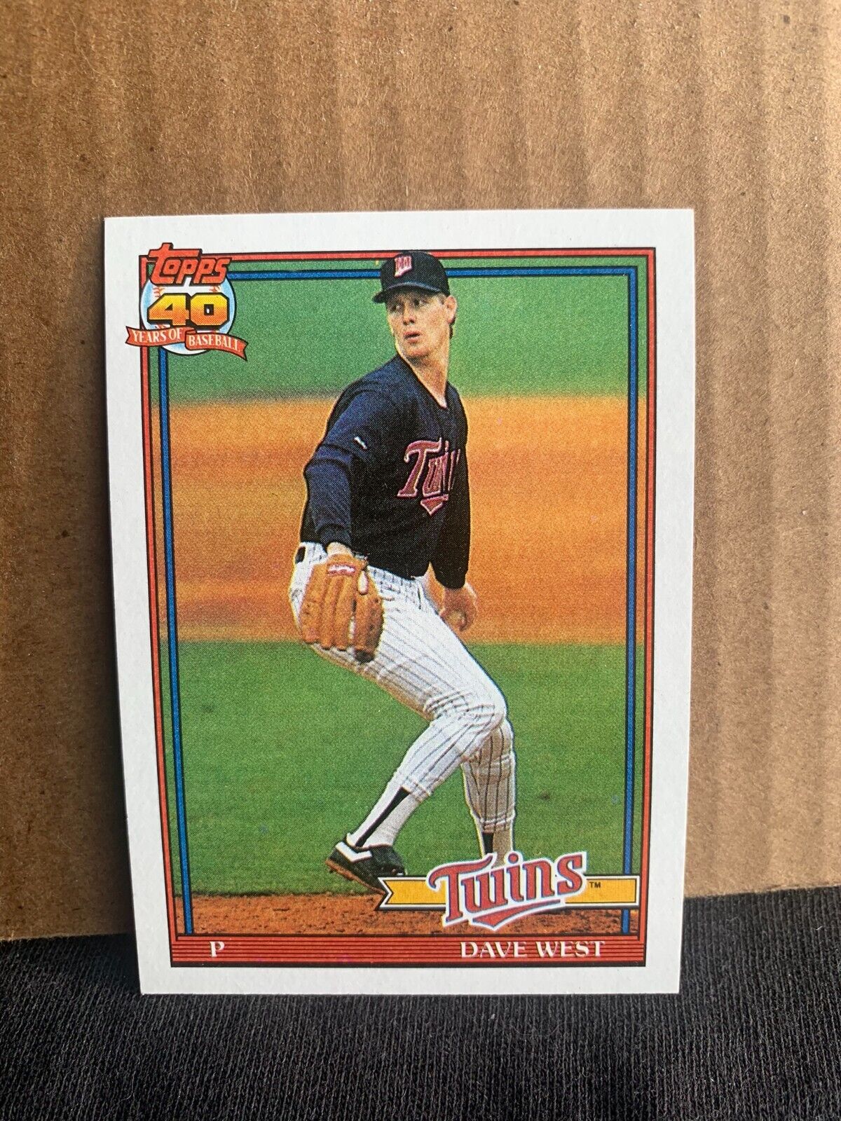 1991 Topps Baseball Card Minnesota Twins Dave West