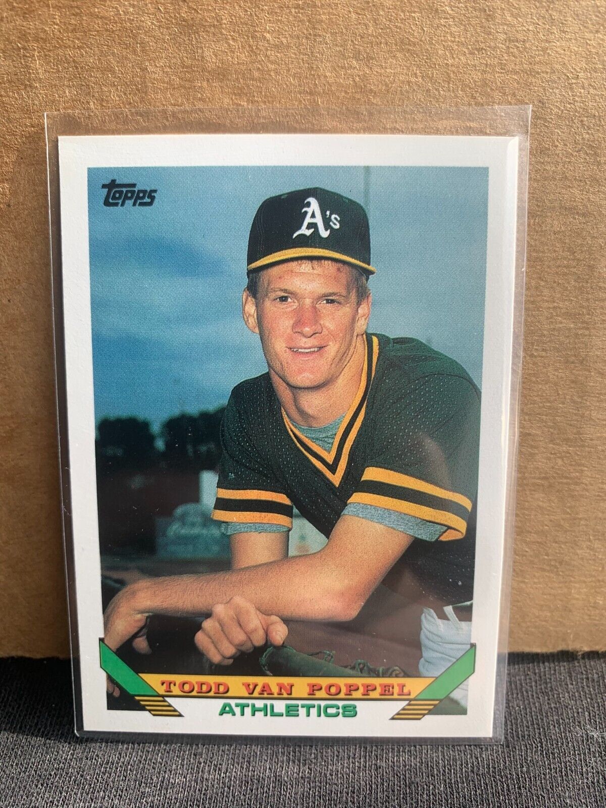 1993 Topps Baseball Card Oakland Athletics Todd Van Poppel 
