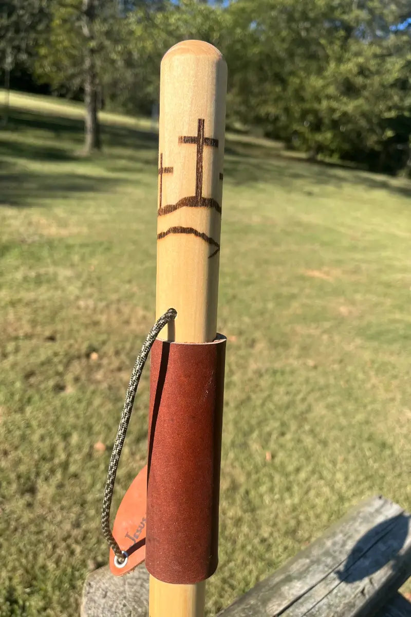 Jeremiah 29:11 Scripture Wood Walking Stick — Three Crosses