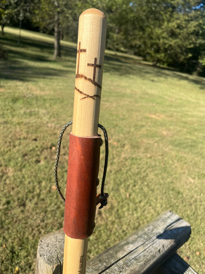 Three Crosses Calvary, Jeremiah 29:11 Jesus Christ Poplar Wood Walking Stick, Hiking Staff, Personalized Gift