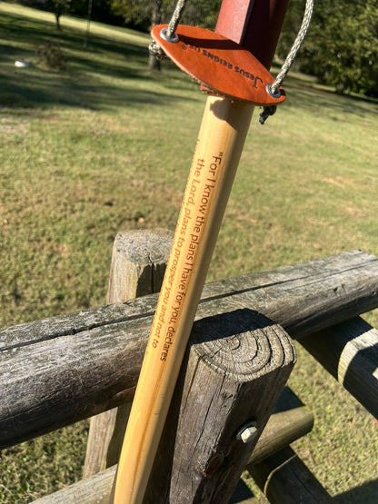 Three Crosses Calvary, Jeremiah 29:11 Jesus Christ Poplar Wood Walking Stick, Hiking Staff, Personalized Gift