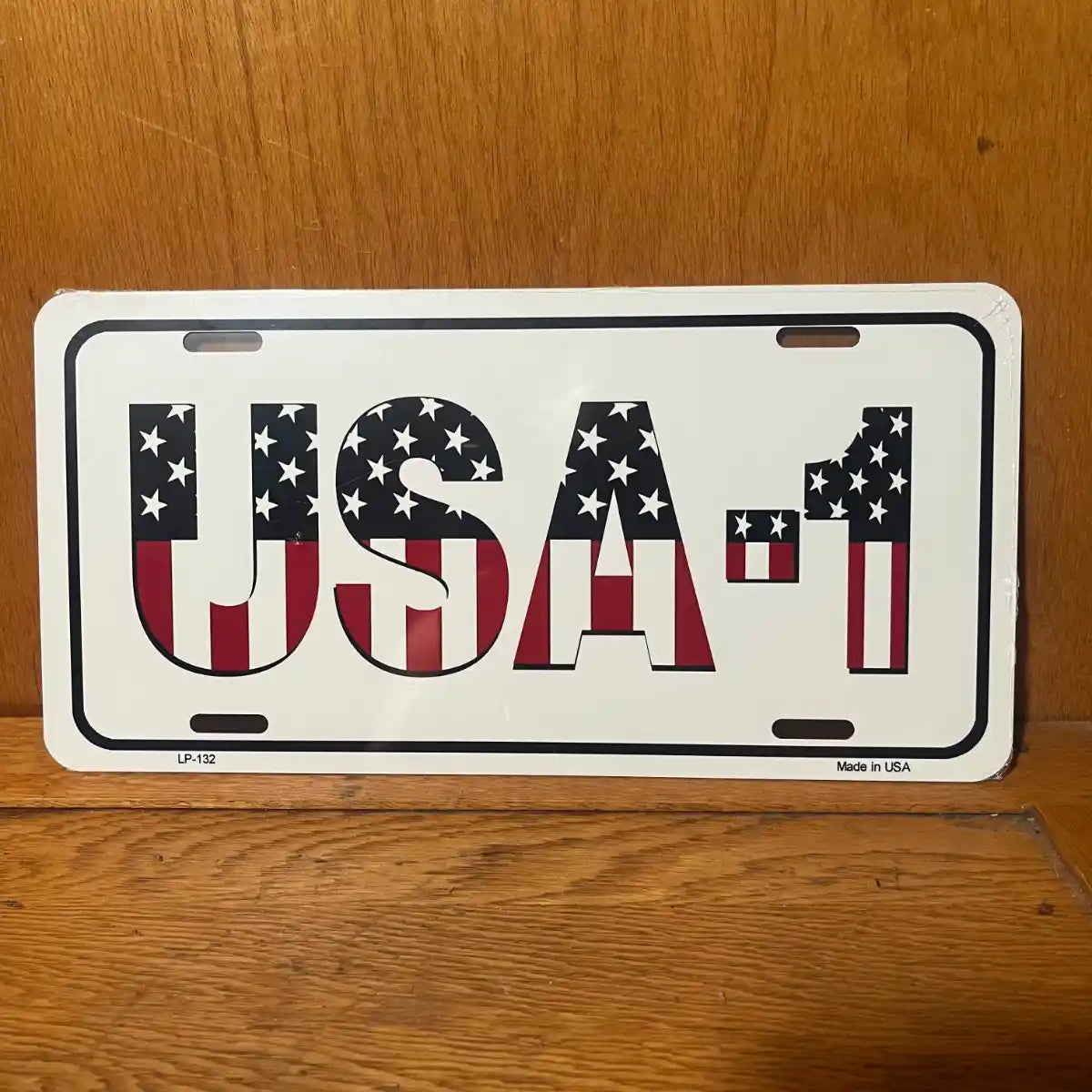 USA - 1 American Flag - License Plate