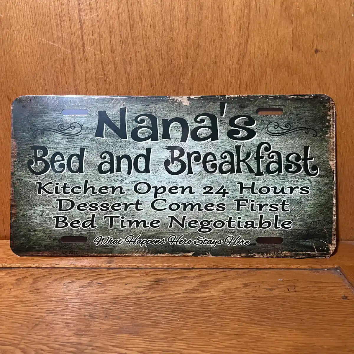 Nana's Bed and Breakfast - License Plate