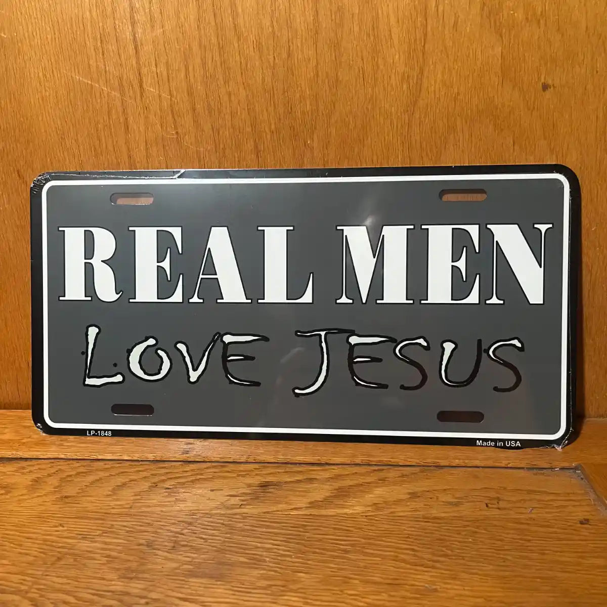 Real Men Love Jesus - License Plate