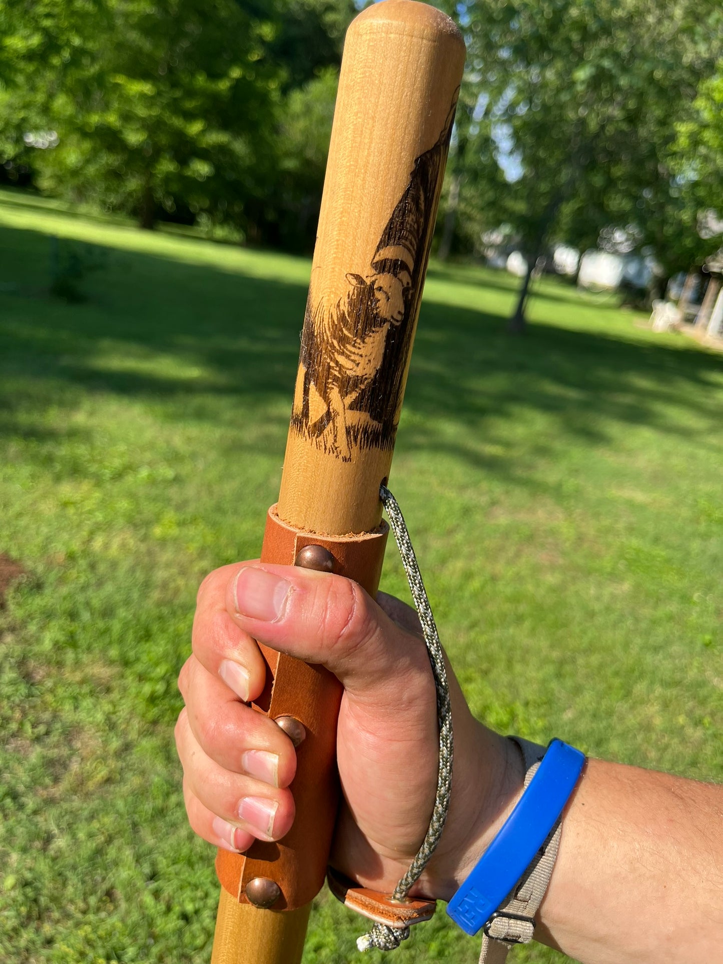 Proverbs 3:5-6, Natural Earth Tones Poplar Wood Walking Stick, Hiking Staff, Bible Verse, Personalized Gift