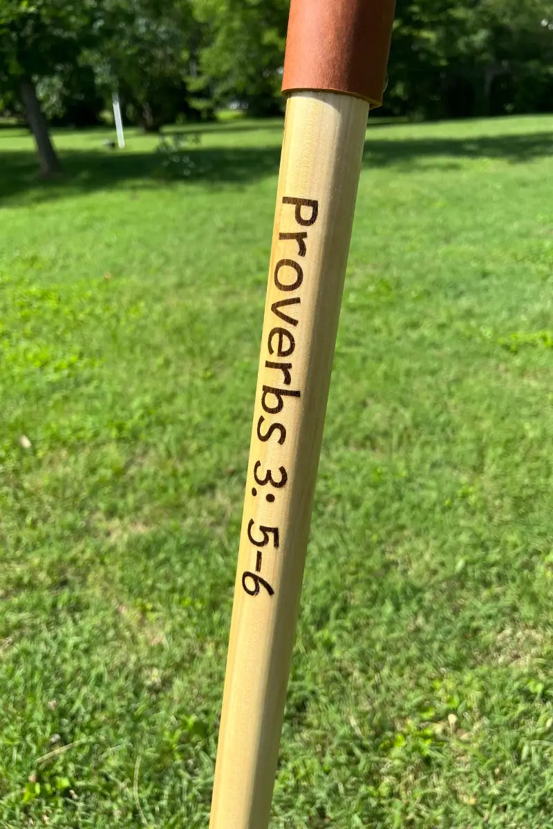 Proverbs 3:5-6 Scripture Wood Walking Stick — Trust in Lord