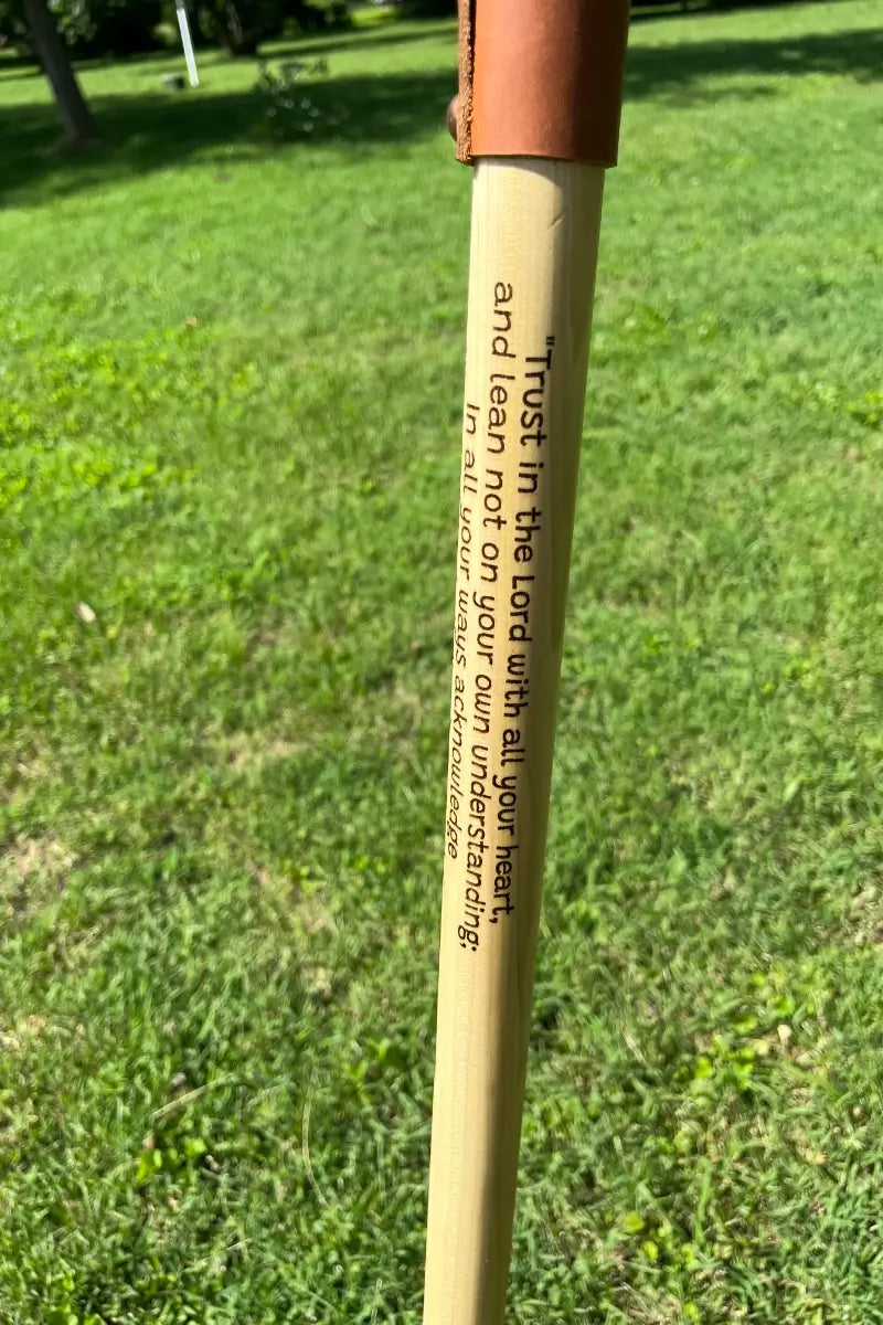 Proverbs 3:5-6 Scripture Wood Walking Stick — Trust in Lord
