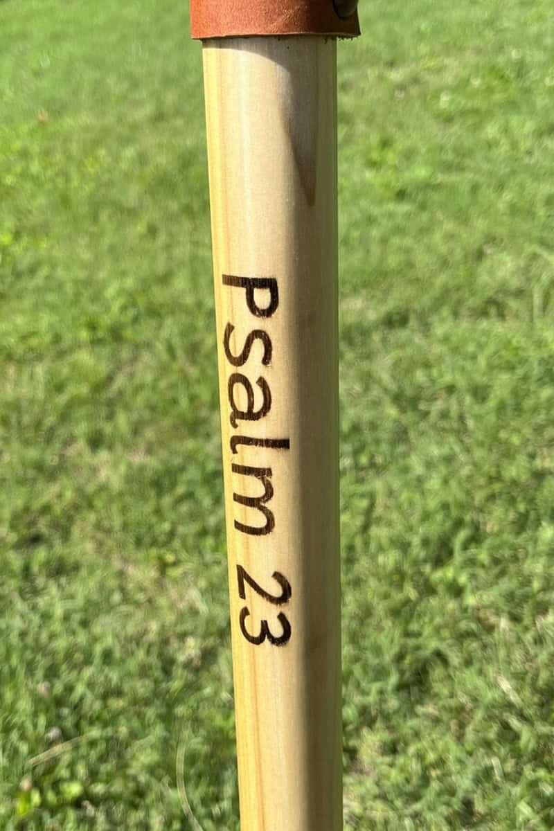Psalm 23, The Lord is My Shepherd Walking Stick - Hiking Staff