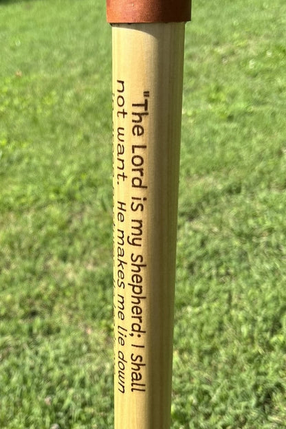 Psalm 23, The Lord is My Shepherd Walking Stick - Hiking Staff