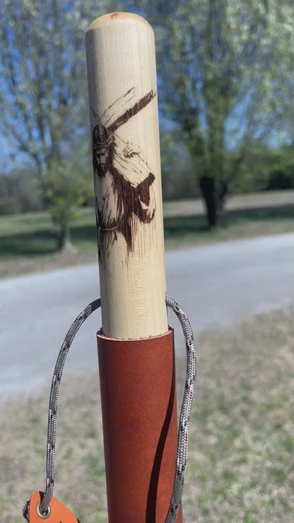 Jesus Carrying Cross, John 3:16, Natural Earth Tones Poplar Wood Walking Stick, Hiking Staff, Bible Verse, Personalized Gift