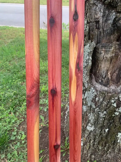 Rugged Terrain Red Cedar Wood Walking Stick Hiking Staff