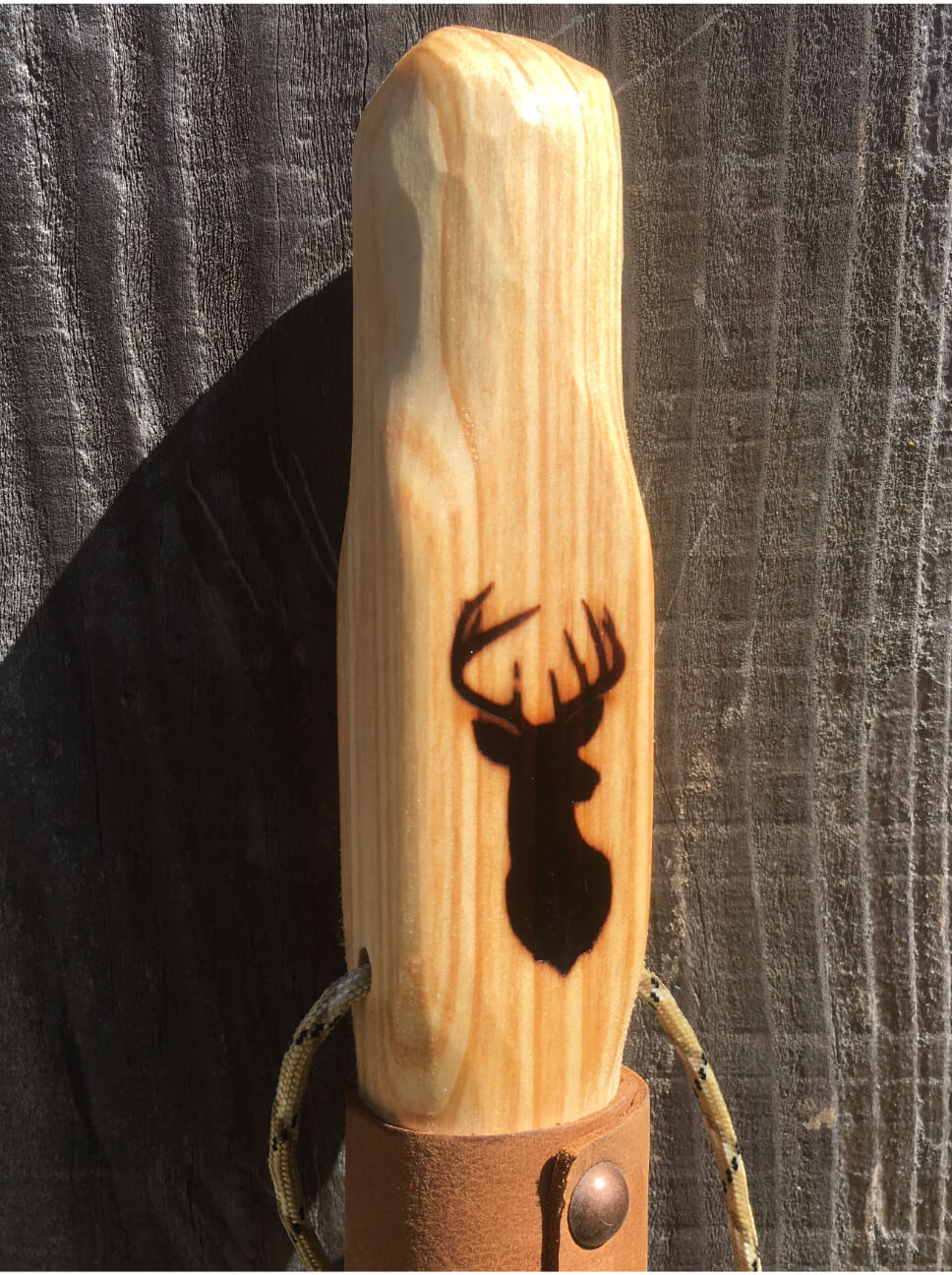 Rugged Terrain Redwood Cedar Walking Stick Wood Hiking Staff Hand Carved