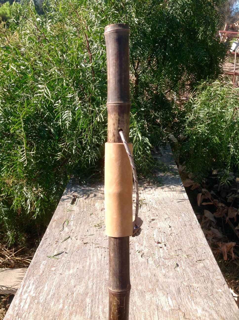 100% Vintage - Bamboo Wooden Walking Stick -  Hiking Staff Trekking Pole